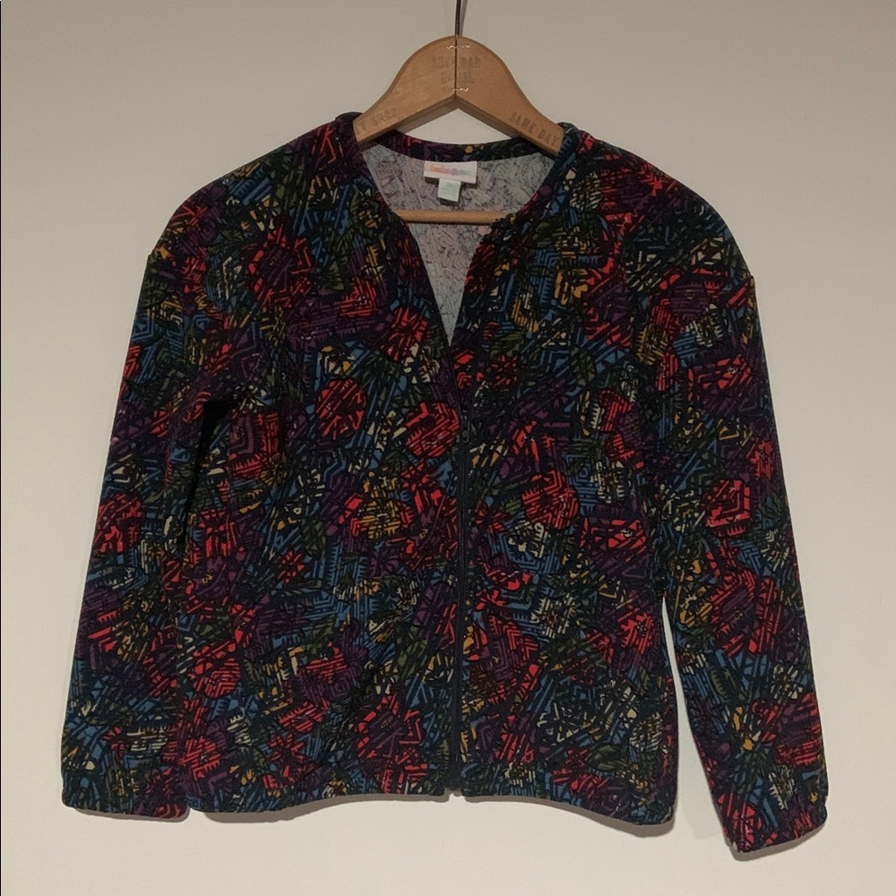 LuLaRoe Multicolor Abstract Jacket